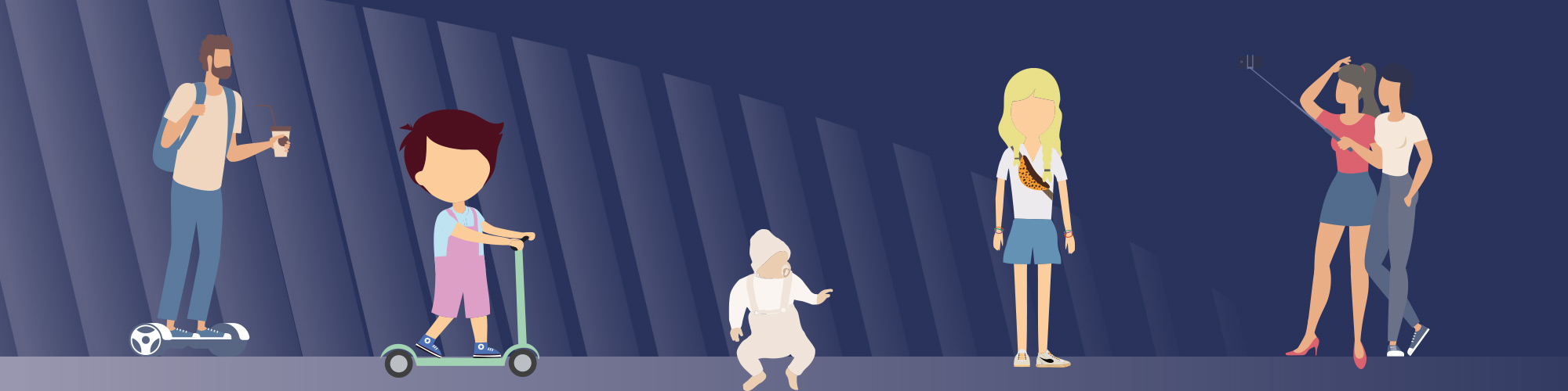 illustration d'un ensemble de personnage